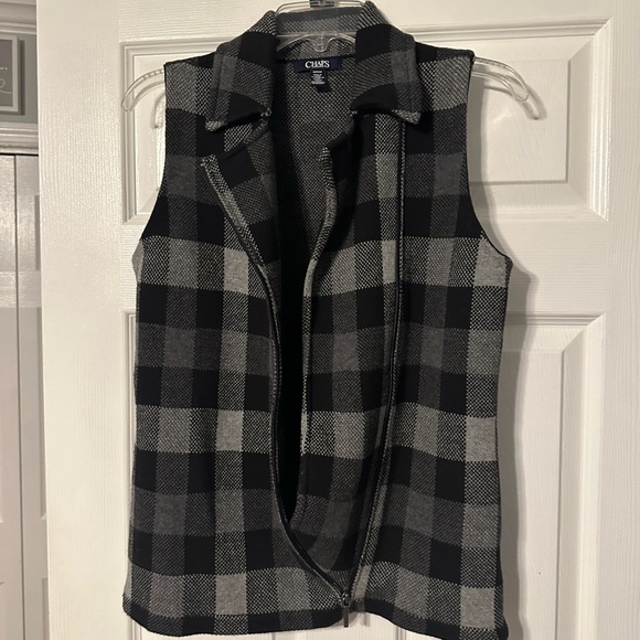 Chaps Women’s Buffalo Plaid Sweater Vest - Picture 7 of 12